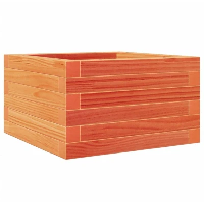 Image of vidaXL Garden Planter Wax Brown 40x40x23 cm Solid Wood Pine