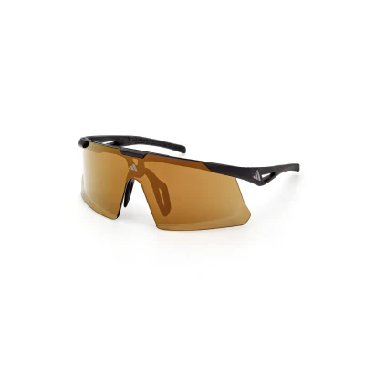 Image of ADIDAS Sport Unisex SP0107 DUNAMIS EVO S 02G Sunglasses Injected Black Brown Mask Normal