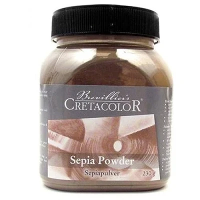 Image of Cretacolor Sepia Powder, 230 g in Plastic Tin