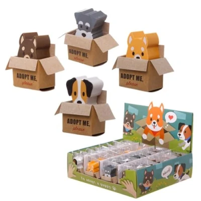 Image of Puckator Puppy Dog Eraser in a Mini Box Rubber Erasers Stationery Set Party Bag Fillers for Girls and Boys Multipack Pencil Rubbers Cool Kids School Starting Gifts