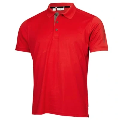 Image of Calvin Klein Mens Club Golf Polo Shirt Red L