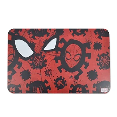 Image of Marvel Comics Spiderman Dog Food Placemat Non Slip Bottom Silicone Leak Proof for and Water Feeding &amp; Storage