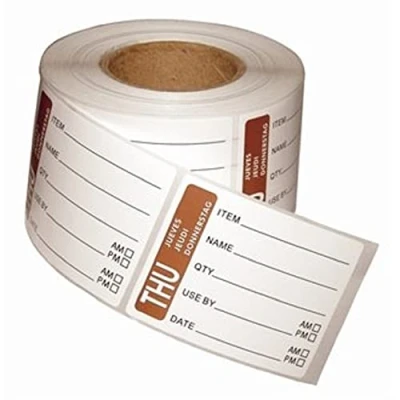 Image of Vogue L069 Thursday Day of the Week Label Brown, 49x 60mm