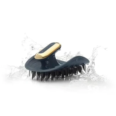 Image of Manta Pulse Electric Scalp Massager Shampoo Brush, Healthy Hair Growth, Exfoliator Brush Head Scrubber, Shower Scrub, Exfoliating Massage, Holder Also Included Blue