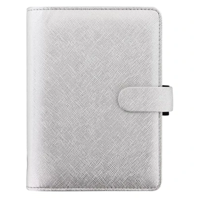 Image of Filofax Personal Saffiano organiser Metallic Silver