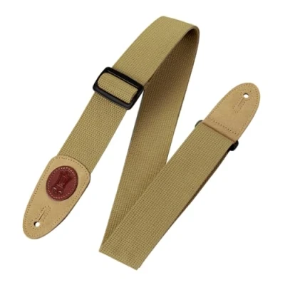 Image of Levy&#039;s 2 inch Cotton Guitar Strap Tan