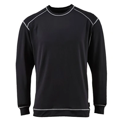 Image of Portwest Base Pro Antibacterial Top, Size: L, Colour: Black, B153BKRL