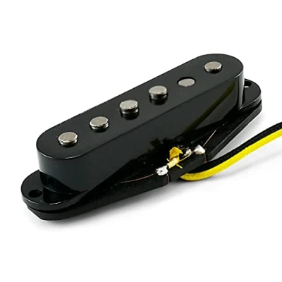 Image of VANSON &#039;Vintage Pro&#039; Alnico V Black Single Coil Middle Pickup for Strat Guitars (Middle, Black)