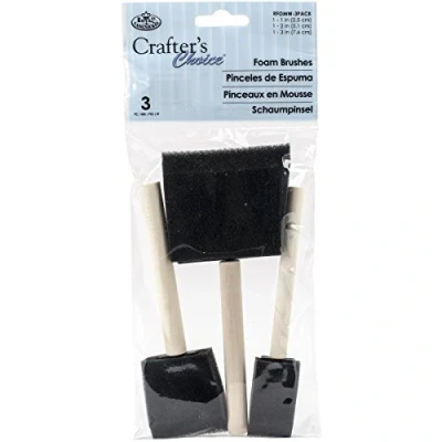 Image of Royal &amp; Langnickel Reticulated Foam Brush, Darkassorted, 1&quot;, 2&quot; 3&quot;
