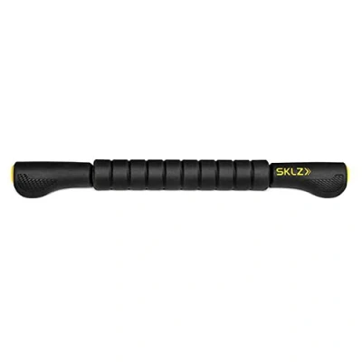 Image of SKLZ Massage Roller Bar, Muscle Recovery, Pre &amp; Post Workout Equipment, Black/Yellow, 15&quot;/38cm