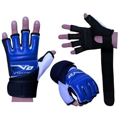 Image of EVO Leather body GEL Gloves MMA Boxing Punch Bag Martial Arts Karate Mitt (Large)
