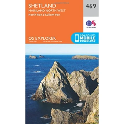 Image of Explorer 469 Shetland Mainland North West Map With Digital Version