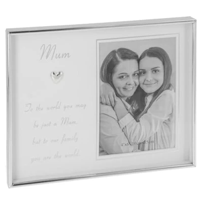 Image of Shudehill Giftware From The Heart 4x6 Photo Frame Mum, Nan, Family, Friend or Graduation Themed Designs with Meaningful Quote, Gift Idea (Mum)