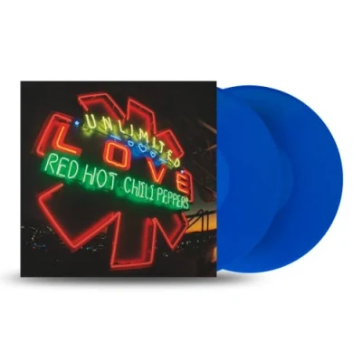 Image of Red Hot Chili Peppers Unlimited Love Blue vinyl Sealed 2022 UK 2 LP set 093624873495