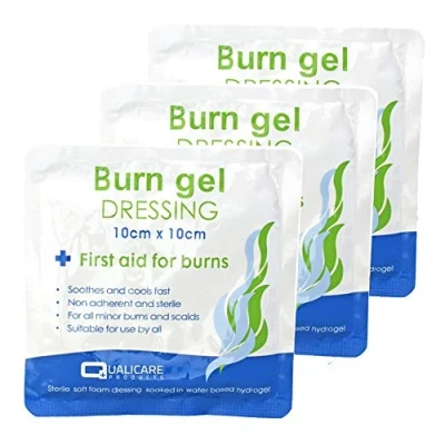 Image of First Aid Burn Gel Dressing 10cm x Medium Size Emergency Burncare for Scolds &amp; Burns