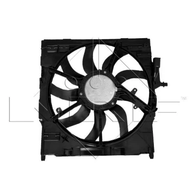 Image of 17427634471 Cooling fan NRF 47844 517mm 12V 850W with radiator shroud, Brushless Motor BMW: X5