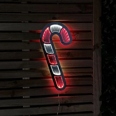 Image of Samuel ALEXANDER 40cm LED Infinity Christmas Light Hanging Candy Cane Decoration