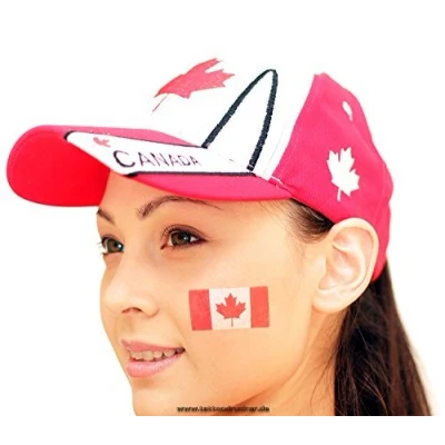 Image of 25 x Canada Temporary Tattoo Set Fan Flag (25)