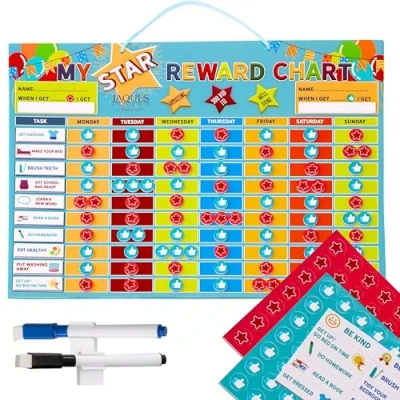 Image of Jaques of London Reward Charts for Children Magnetic Star Chart Reusable Toddlers Since 1795 (Reward Chart)