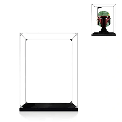 Image of Hosdiy Acrylic Display Case for Lego Helmet (Boba Fett) 75277 (Only Case, No Building Set)