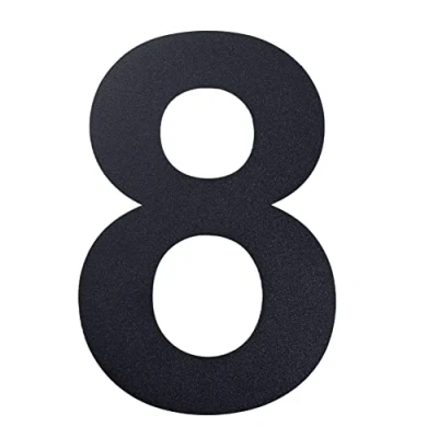 Image of nanlyiau 6in/153mm Modern House Number Floating Numbers Door Address Plaque Stainless Steel Powder Coated RAL 7016 Anthracite Grey(7016 6in8)
