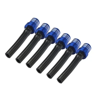Image of Gas Fuel Petrol Tank Cap Valve Vent Breather Hose Tube CNC for Motorcycle Motocross Pit Dirt Bike (Blue)