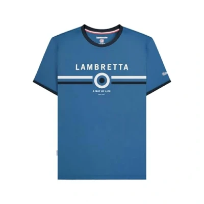 Image of Lambretta Target Ringer Crew Neck T Shirt Dark Blue SS9821 XXL