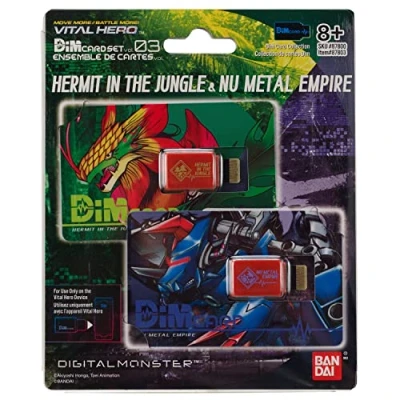 Image of Bandai Namco Digimon Vital Hero DIM Card Pack (Hermit in The Jungle &amp; Nu Metal Empire)