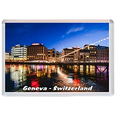 Image of Geneva Switzerland 96 x 67mm Jumbo Fridge Magnet/Magnets BBSFHM227
