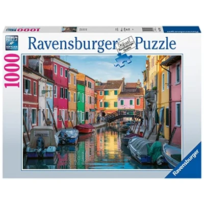 Image of Ravensburger Burano, Italy 1000 Piece Jigsaw Puzzles for Adults and Kids Age 12 Years Up, Black