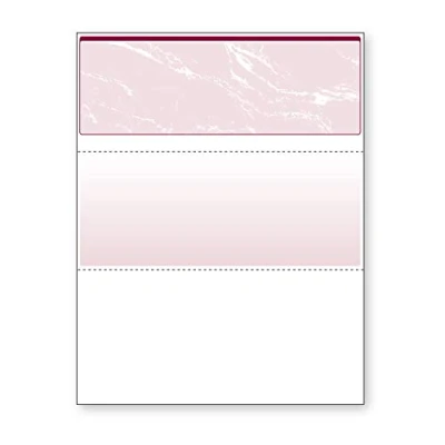 Image of DocuGard Burgundy Marble Top Check, 8.5 x 11 Inches, 24 lb, 500 Sheets, 1 Check Per Sheet (04503)