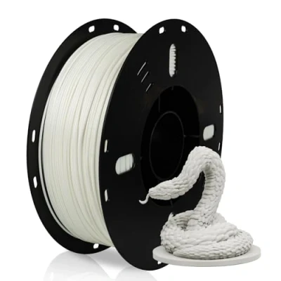 Image of FilaBees 3D Printer Filament PLA 1.75mm, Neatly Wound Printing Filaments, 1kg for Most FDM Printer, Dimensional Accuracy +/ 0.02mm, Strong Toughness, Vacuum Packaging, White