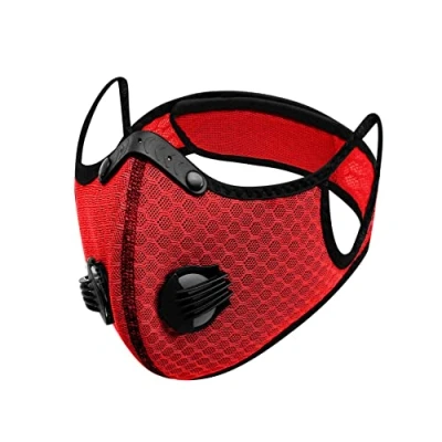 Image of Habac Studio Sports Face Mask + 6PCS PM 2.5 Filters Masks Washable UK Reusable Breathing Valves Anti Dust Pollution Protective Gym Running Cycling, Outdoor Activities