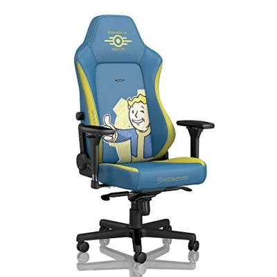 Image of noblechairs HERO Gaming Chair PU Faux Leather Fallout Vault Tec Edition Up to 150kg Users Lumbar Support Ergonomic Home Office Computer Desk