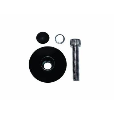 Image of Weldtite WEL8042 Aheadset Top Cap and Bolt Silver, 1 1/8 Inch