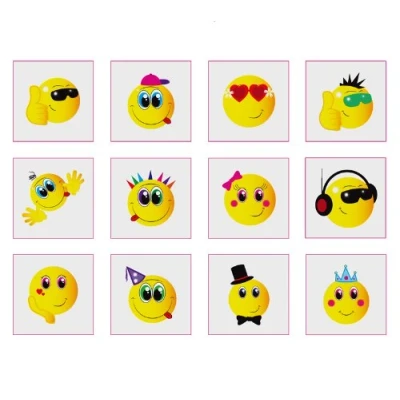 Image of HENBRANDT Temporary Tattoo&#039;s SMILES 12 x 10 packs = 120 Tattoos supplied