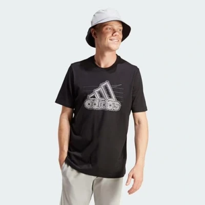 Image of adidas Men&#039;s Growth Badge Graphic Tee, Olive strata, S