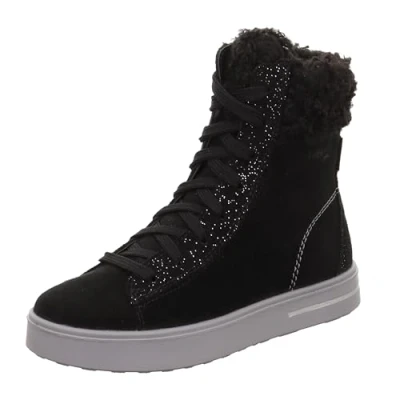 Image of Superfit Stella Laceup ankle boots for kids, Size: 9.5K, Schwarz Leather and textile