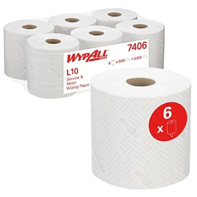 Image of Wypall L10 Wiper Roll Control Centrefeed White (Pack of 6) 7406