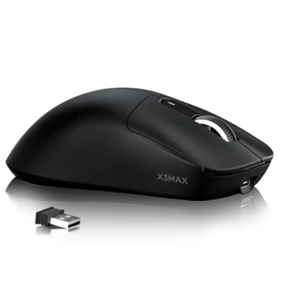 Image of ATTACK SHARK X3MAX 49g SUPERLIGHT Mouse, PixArt PAW3950 Gaming Sensor, BT/2.4G Wireless/Wired 6 Adjustable DPI up to 42000, 200 Hrs Battery, Office Mice for Win11/Xbox/PS/Mac (Black)