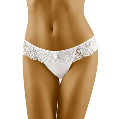 Image of Wolbar Women&#039;s Lace Sheer Briefs Diamond 3518, White,S