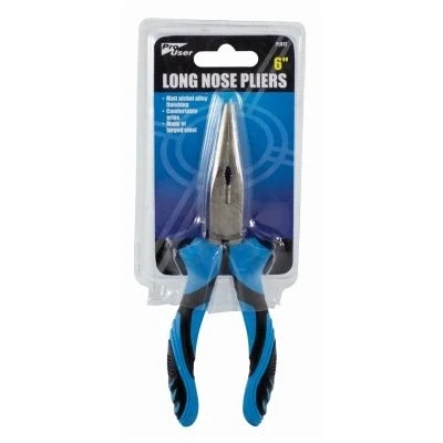 Image of Blue 15cm Forged Steel Long Nose Pliers By Pro User