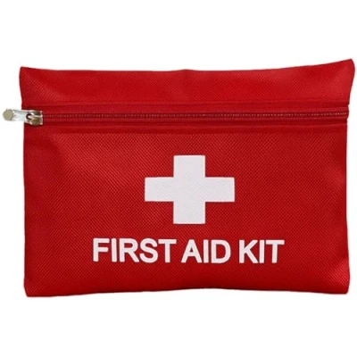 Image of First Aid Bag Empty Pouch Small Medicine Medical Travel Bag, Red