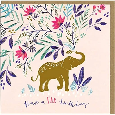 Image of The Curious Inksmith Elephant Fab Birthday Greeting Card Artistic Greetings Cards CISE1066