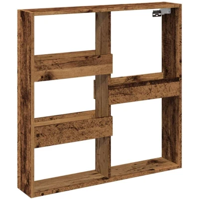 Image of vidaXL Wall Cabinet Old Wood 80x15x80 cm Engineered