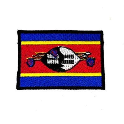 Image of Swaziland National Country Flag Iron Sew on Embroidered Patch