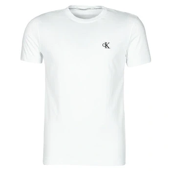 Image of Calvin Klein Jeans Embroidery SLIM TEE Basic Tshirt, Women&#039;s, Size: XS, Bright white