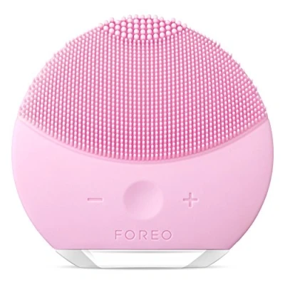Image of FOREO LUNA mini 2 Facial Cleansing Brush Travel Accessories Face Massager Electric All Skin Types Ultra hygienic Skincare Simple Wash Silicone Cleanser Pearl Pink