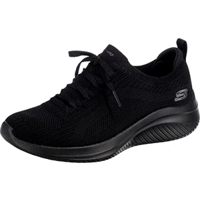 Image of Skechers Women&#039;s Ultra Flex 3.0 Big Plan Sneaker, Black, 6 UK