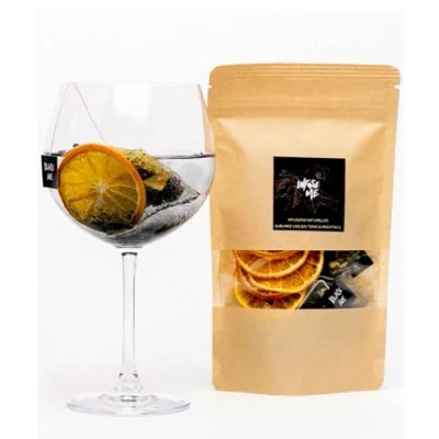 Image of INFUSE ME Gin, Cocktail and Mocktail Infusion Bags with Garnish Make Your Own Delicious Flavoured Cocktails 6 sachets for Gin Drinks the finest Botanicals Spices (BLACK ME)